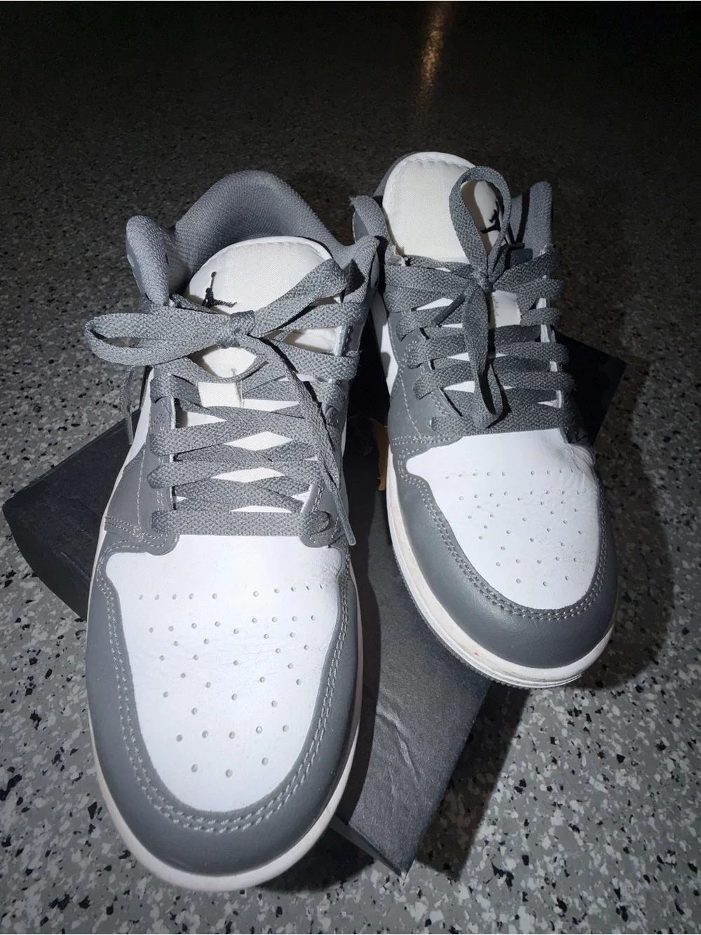 Jordan Low-Top Sneakers in Gray and White